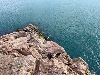 sharp rocks near the sea