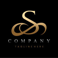 Golden Luxury Letter A Logo Design