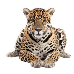 Obraz premium animal Jaguar sitting on transparent background, generative Ai