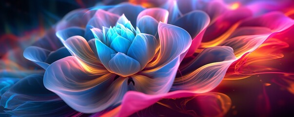 Obraz premium Panoramic colorful flowers floral background banner composition Generative AI 