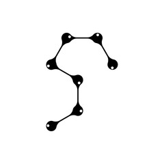 Molecule Icon,  Atomic Symbol for Design, Presentation, Website or Apps Elements  - Vector.    