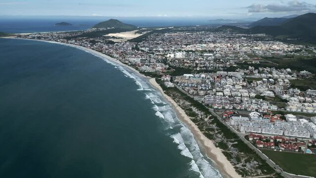 Florianopolis aerial view of isla santa catarina praia ingles 