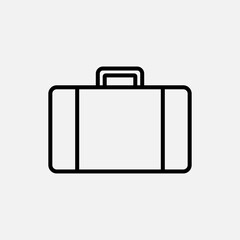 Briefcase Icon. Bag Business, Office Bag Symbol - Vector. Portfolio Symbol for Design, Presentation, Website or Apps.      
