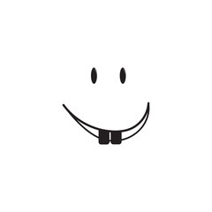 Emotion icons. Set of round lines Emoji symbols. Smile icon.