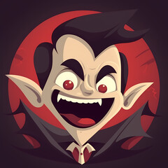 Adorable Cute Boy Using Vampire Costume. Generative AI 