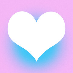 Blue And Pink Gradient Heart Frame
