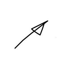 Arrow icon on white background. Vector illustration for your design.