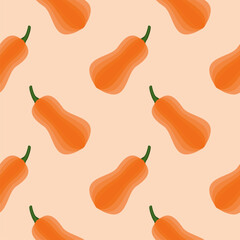 pumpkin seamless pattern. halloween vector illustration. Vector orange falling pumpkins seamless repeat pattern background. Great for fall themed designs, invitation, fabric, packaging projects