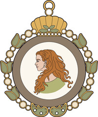 Pretty romantic medallion
