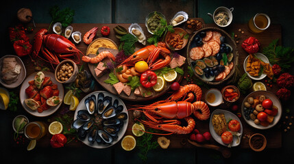 Seafood Plate Food Photography