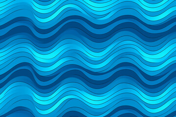 Fototapeta premium Illustration of blue waves for background, Created using generative AI technology