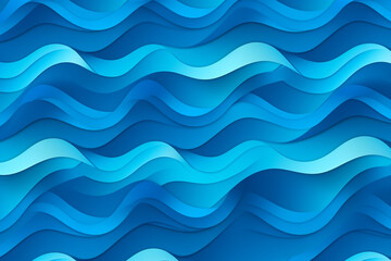 Fototapeta premium Illustration of blue waves for background, Created using generative AI technology