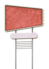 Fototapeta premium Retro Sign or Light Board 3D Images PNG