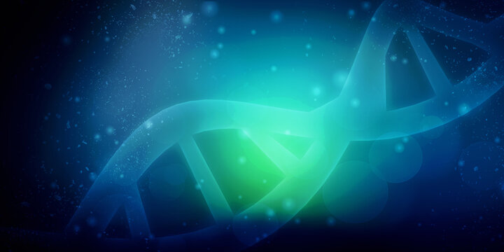 2d render of dna structure, abstract background
