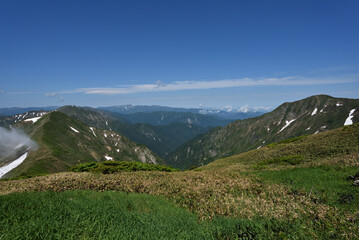 Fototapeta premium Climbing Mt. Nakakura, Tochigi, Japan