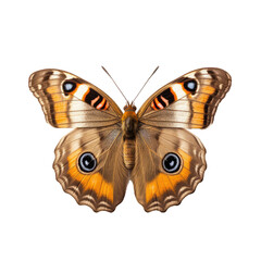 Common Buckeye butterfly isolated on white