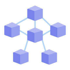 Obraz premium Blockchain Icon