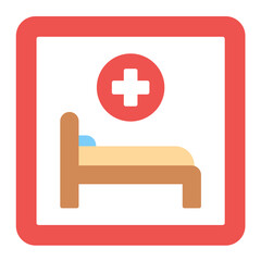 Fototapeta premium Hospital Sign Icon