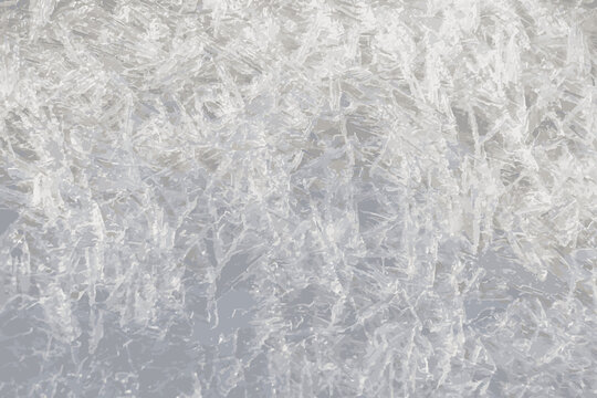Realistic illustration of an ice surface of the river. Texture of ice shards. Winter background.