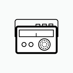 Radio Icon - Vector Sign and Symbol for Design, Presentation, Website or Apps Elements. 