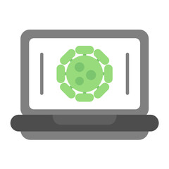 Laptop Virus Icon