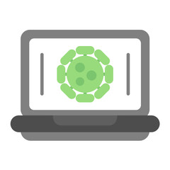 Laptop Virus Icon