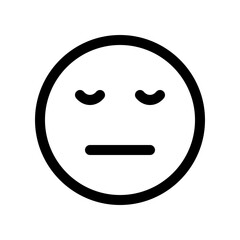 Editable bored expression emoticon vector icon. Part of a big icon set family. Part of a big icon set family. Perfect for web and app interfaces, presentations, infographics, etc