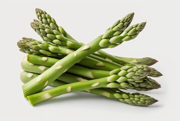 Asparagus isolated on white background. generative ai