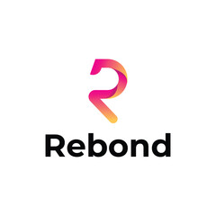 R letter modern logo design