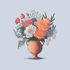 bouquet of roses in vase