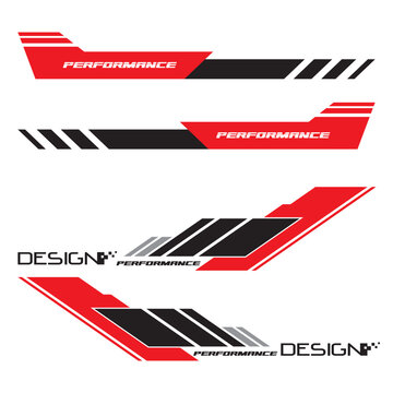 Wrap Design For Car vectors. Sports stripes, car stickers black color. Racing decals for tuning_20230518