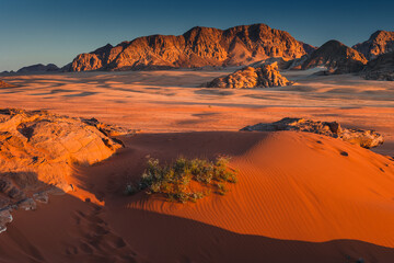 Amazing and spectacular landscapes of Wadi Rum desert in Jordan. Dunes, rocks are all Beautiful...