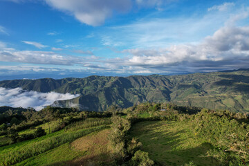 Naklejka premium landscape with mountains and sky