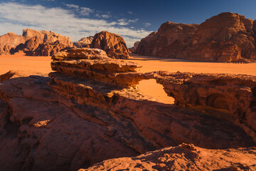 Amazing and spectacular landscapes of Wadi Rum desert in Jordan. Dunes, rocks are all Beautiful...