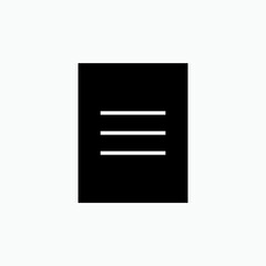 Paper Icon. Document or Contract, Printing Element Symbol - Vector