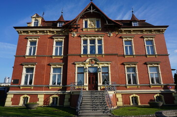 Former residence of factory owner. Palace (villa) was erected at the end of the 19th century. Myszkow, Poland.