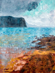 seascape, painting from nature by Esteban Vega - 603735398