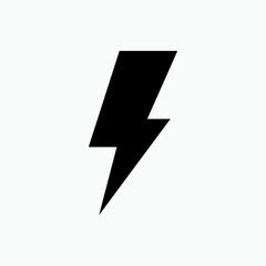 Lightning Icon. Thunderbolt Symbol. Charging Sign  - Vector.     