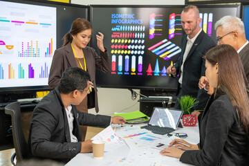 Teamwork Power Successful business Meeting Workplace Concept.