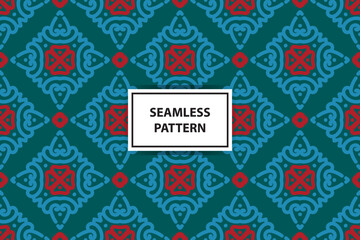 Seamless ornamental pattern. Vintage decorative elements. Template for design