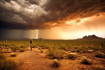 Arizona Monsoon Storm Across the Desert 