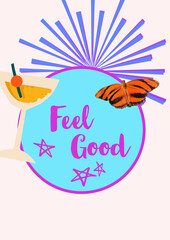 Feel good badge with ornaments