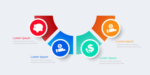 Pricing table infographic.Infographic design with option or step .business  schedule presentation