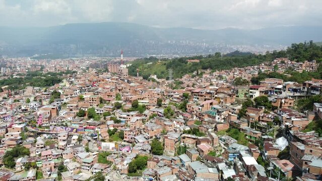 The sprawling cityscape of Medellin and its hills, Colombia!