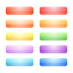 Simple of gradient buttons.Collection of colorful buttons in flat style.web site,and ui