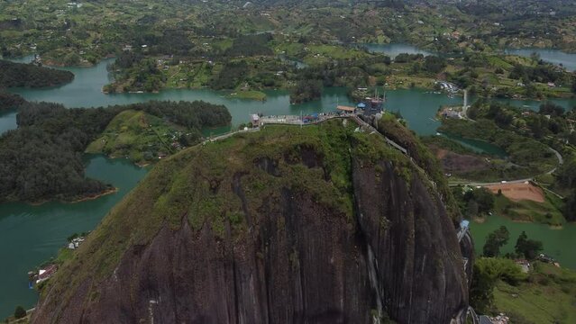 Guatape, Colombia and its famous mountain, El Penon!