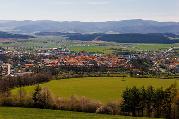 Mountain view of Levoca city in Slovakia.