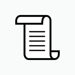 Bill Icon. Invoice, Payment Amount Symbol - Vector