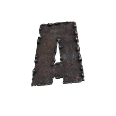 Rough & Rusty Iron 3D Alphabet or PNG Letters