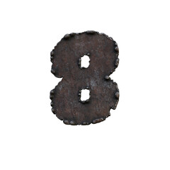 Rough & Rusty Iron 3D Alphabet or PNG Letters